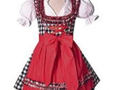 Dirndl schwarz rot kariert