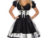 Dirndl schwarz silber midi