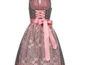 Midi Dirndl rosa braun